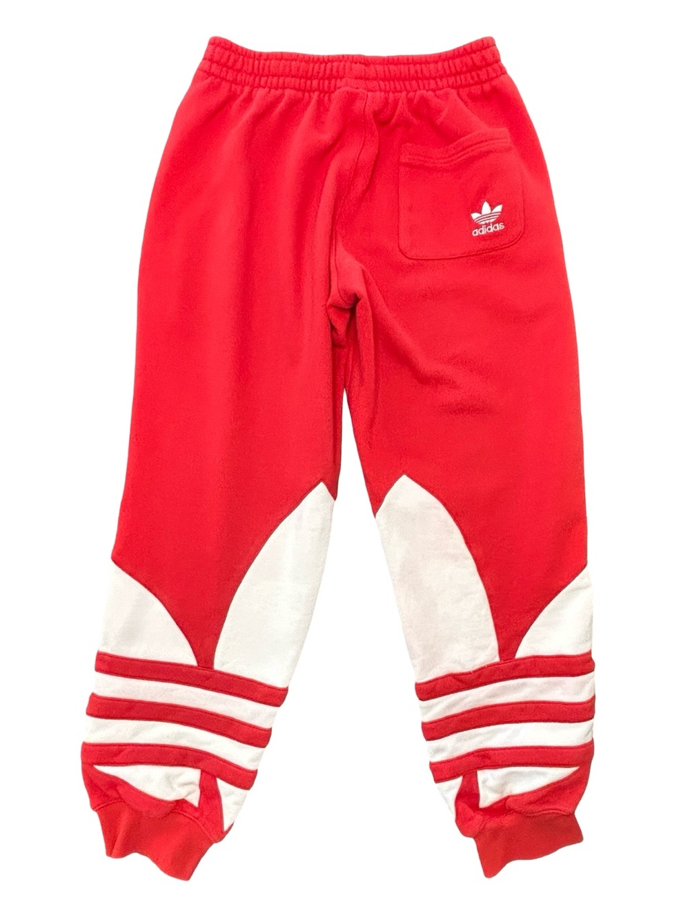 Adidas Originals Big Trefoil Sweatpants Red White Men Joggers FM3759 Size S - Picture 6 of 12